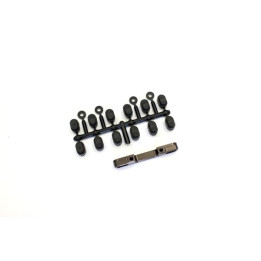 LAW36GM ALUMINIUM SUSPENSION HOLDER ZX5-ZX7 (RF) - GUN METAL LAW36GM Kyosho RSRC
