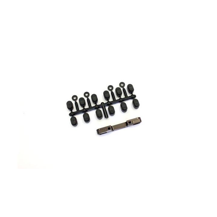 LAW36GM CALE ALU ANTERIEURE ARR OPTION ZX5-ZX7 - GUN METAL LAW36GM Kyosho RSRC