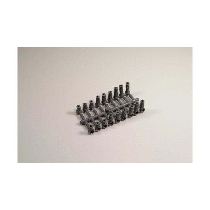UM112H BALL END CAPS 4.8MM. (12) - HARD GREY-ZX7 UM112H Kyosho RSRC