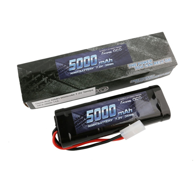 Gens ace Batterie NiMh 7.2V-5000Mah (Tamiya) 135x48x25mm 420