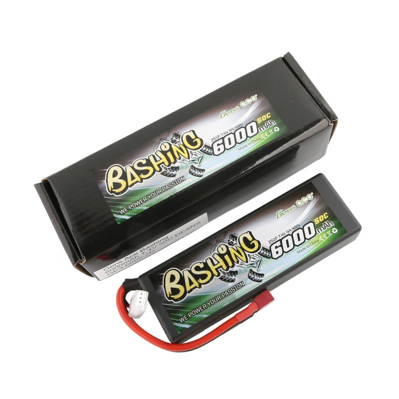 GE3-6000-2D Gens ace Batterie LiPo 2S 7.4V-6000-50C(Deans) 139x47x25mm 275g GE3-6000-2D Gens ace RSRC