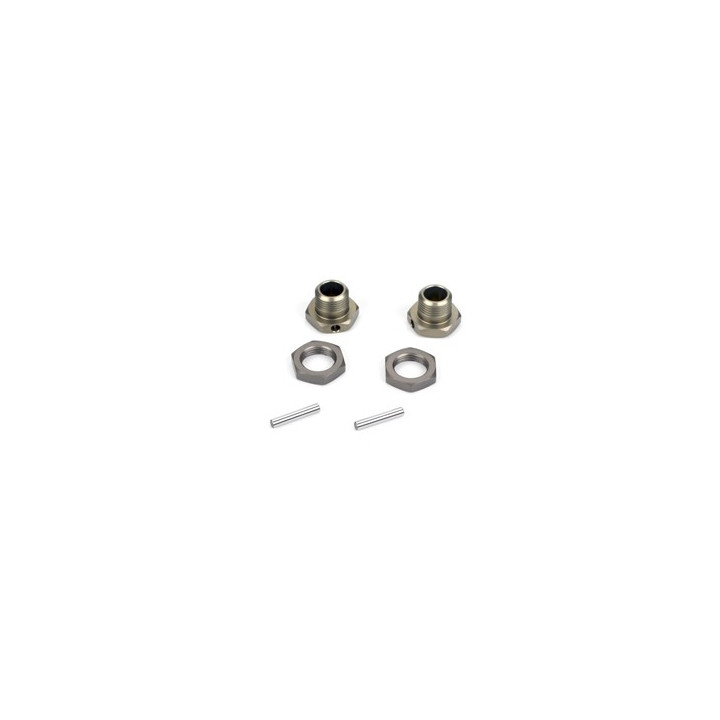 LOSA3530 LOSA3530 Wheel Hexes (Pr) Hard Anodized: 8B,8T Team Losi Racing RSRC