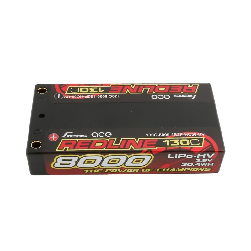 GE4RL-8000H-1T4 LiPo Battery 1S HV 3.8V-8000-130C(5mm) 93x47x18.5mm 150g GE4RL-8000H-1T4 Gens ace RSRC