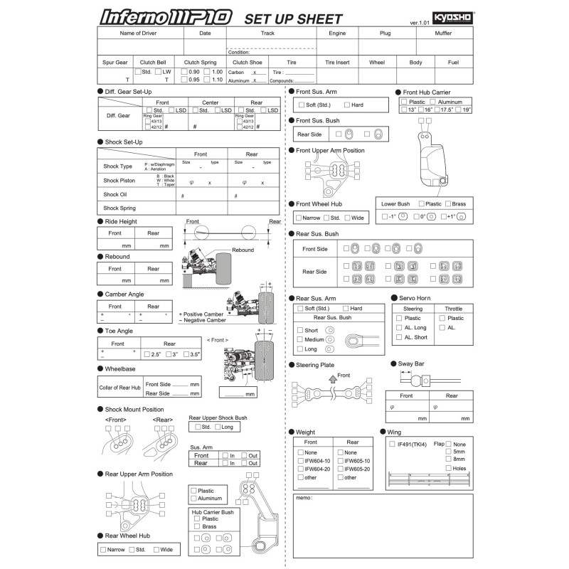 Blank setup sheet v1.01 for Kyosho MP10   - RSRC...