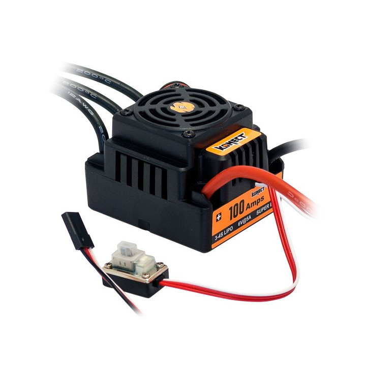 KN-8BL100-WP Controleur Brushless 1/8  100A Waterproof KN-8BL100-WP Konect RSRC