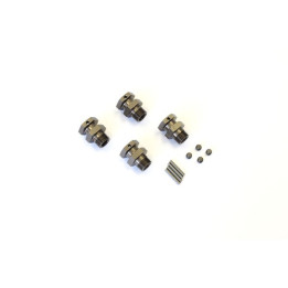 IFW328GM HEXAGONES LARGES ST-RR EVO GUN METAL (4) IFW328GM Kyosho RSRC