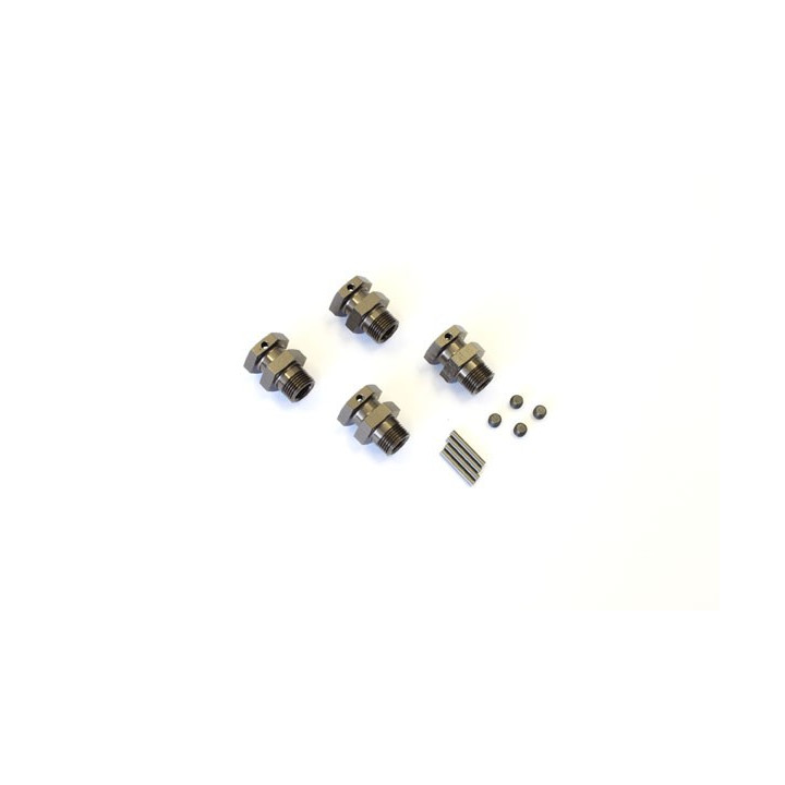 IFW328GM HEXAGONES LARGES ST-RR EVO GUN METAL (4) IFW328GM Kyosho RSRC