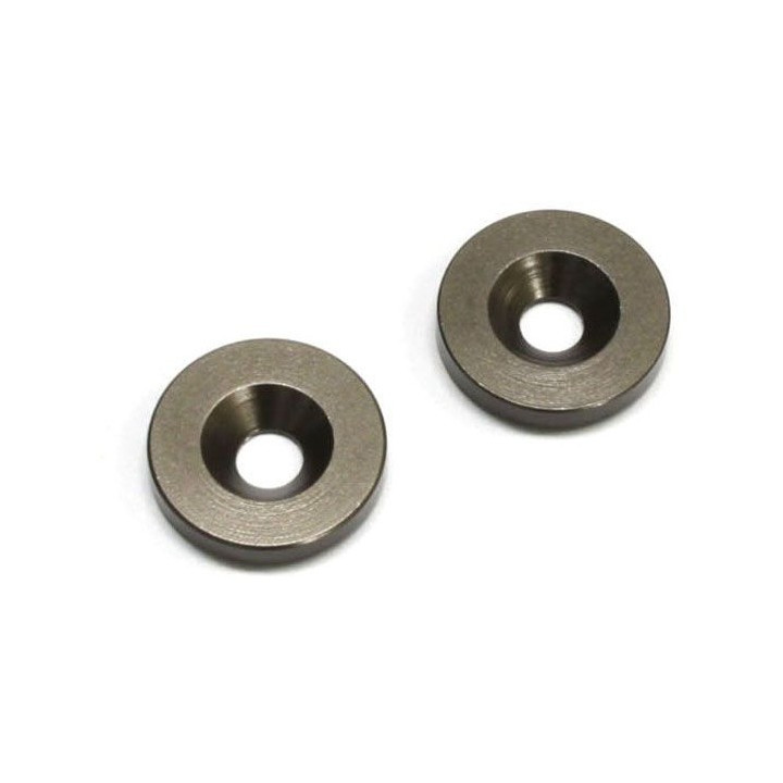 IF455 WING WASHER GUNMETAL (2) - INFERNO MP9-MP10 IF455 Kyosho RSRC