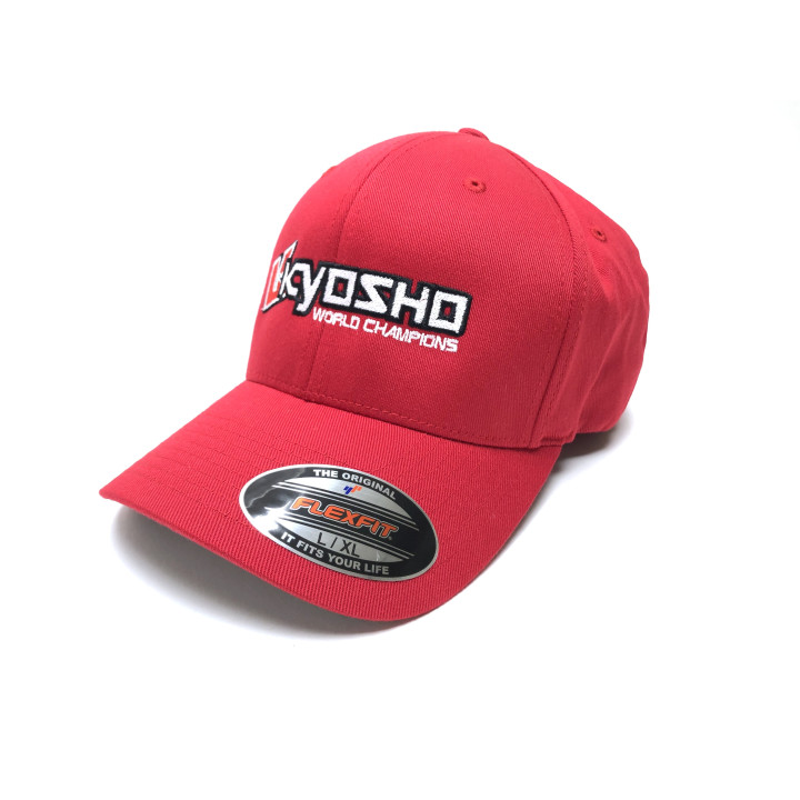 88001R KYOSHO FLEXFIT CAP L/XL - RED Kyosho RSRC