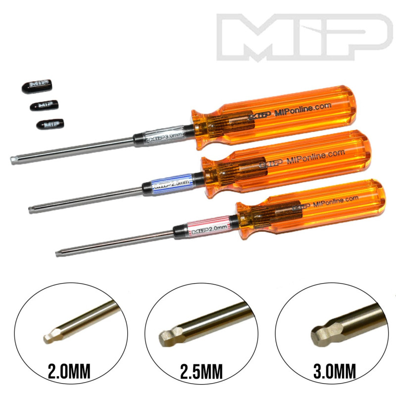 Lot d'outils MIP à boules 2mm, 2.5mm, 3.0mm MIP MIP9506 - RS