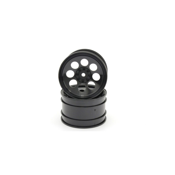 OTH245BK JANTES 8 TROUS 50MM. (2) TURBO OPTIMA - NOIRES Kyosho RSRC