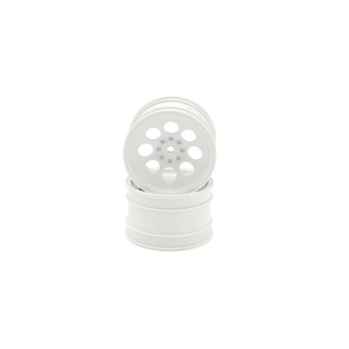 OTH245W JANTES 8 TROUS 50MM. (2) TURBO OPTIMA - BLANCHES Kyosho RSRC