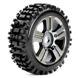 Roapex Buggy 1:8 tyre RHYTHM on Black Chrome wheels 17mm (2)