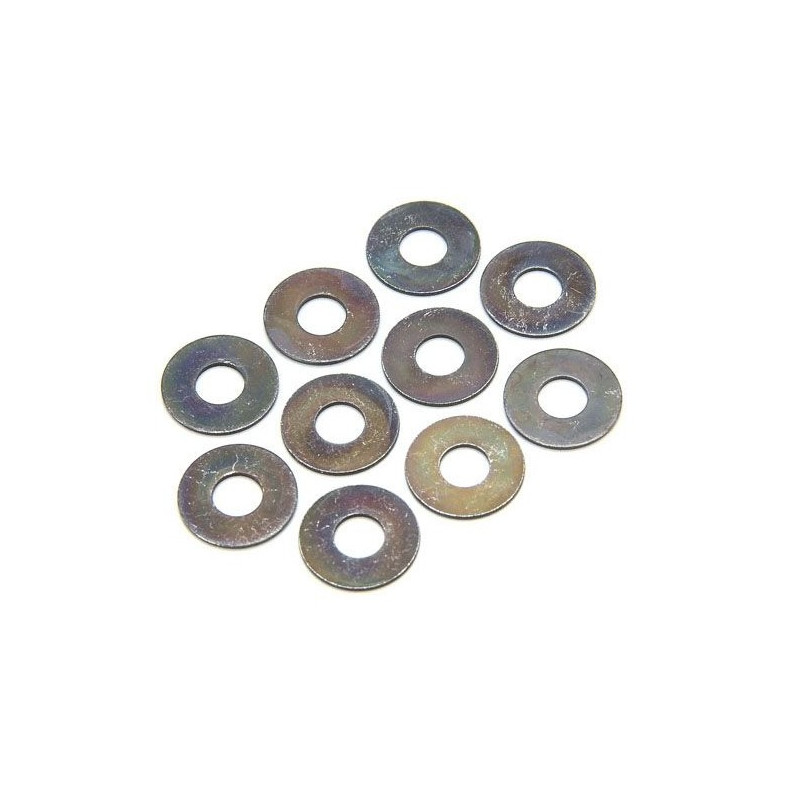 WASHERS 4X10X0.5MM (10) 1-W401005 Shims for hinge pins, Kyosho MP9
