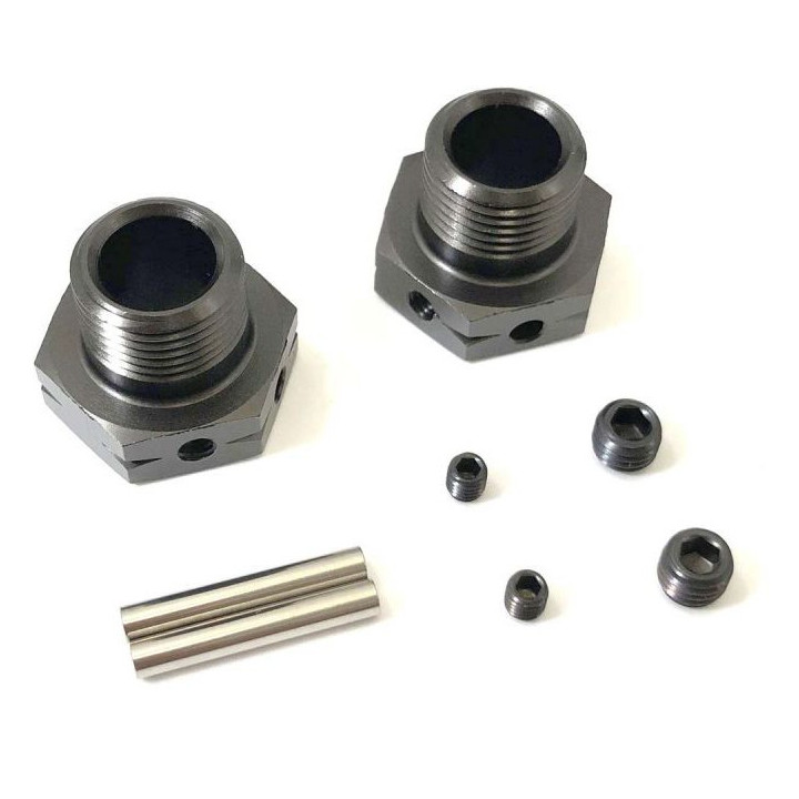 Hexagones de roues Inferno larges MP10 TKI2 Gun Metal (2) Ky
