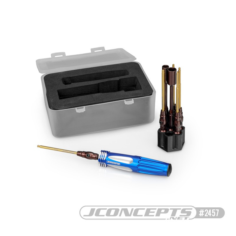 Hex and nuts drivers tool bits with handle (7 tips) Jconcepts