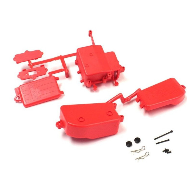 Red Receiver and Battery Box Kyosho Inferno MP9-MP10 IFF001KRB