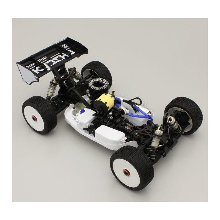 White Receiver and Battery Box Kyosho Inferno MP9-MP10 IFF001WB mounted on car