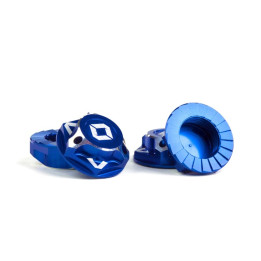 Ecrous de roues borgnes 1/8 17mm bleus (4)