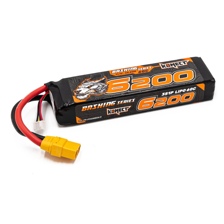 Konect Lipo Battery 6200mah 11.1V 60C 3S XT90