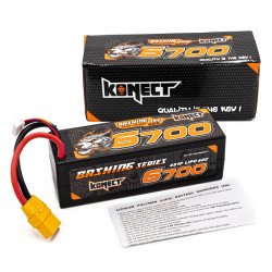 Batterie Konect Lipo 6700mah 4S 14.8V 60C XT90 bashing serie boite