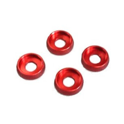 M4 Flat Head Washer (4) Red