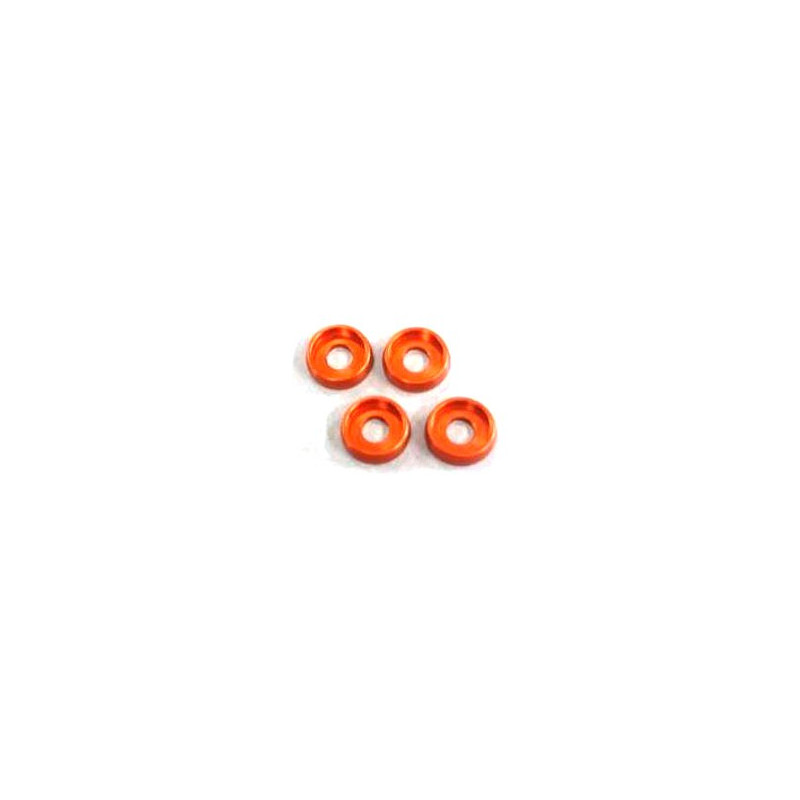 Rondelles incurvees 4mm. (4) Orange AMR AMR-027OR - RSRC