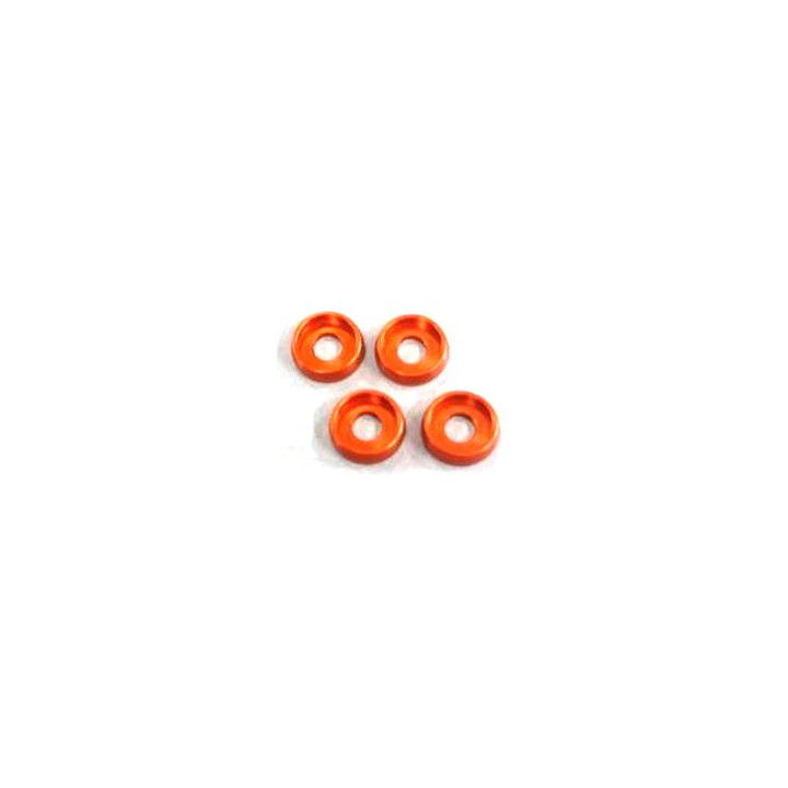 M4 Flat Head Washer (4) Orange