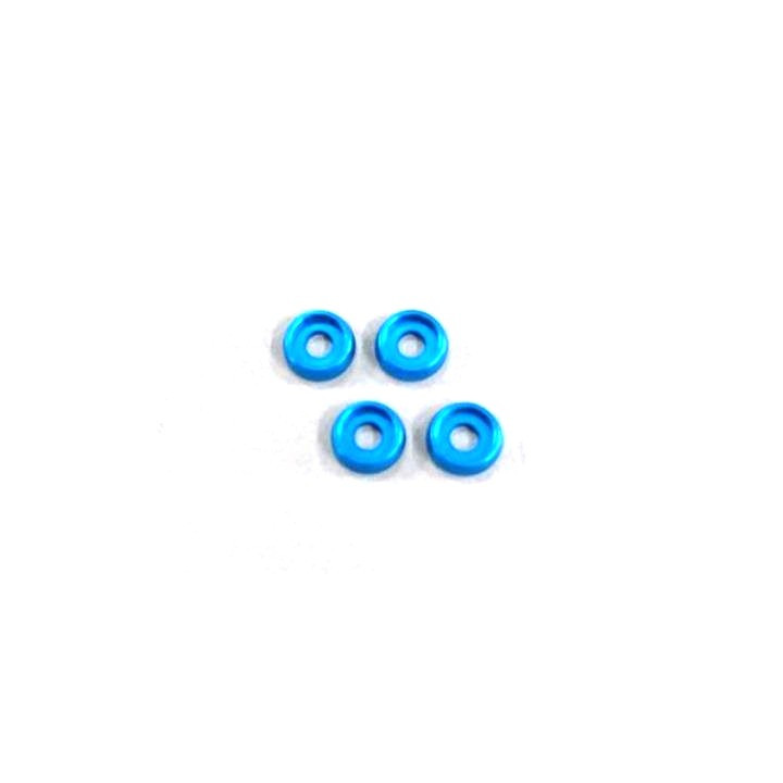 M3 Flat Head Washer (4) Light Blue