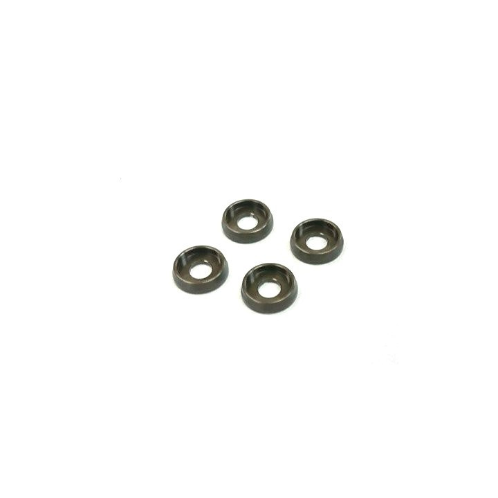 Rondelles incurvees 3mm. (4) Gun Metal AMR AMR-026GM - RSRC