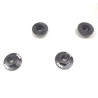 Serrated Large Diameter 1:10 Aluminium Wheel Nuts (4) Black