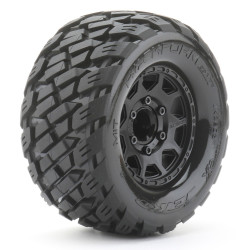 Extreme Tyre MT Rockform on TRX Rustler/Hoss Black Rims