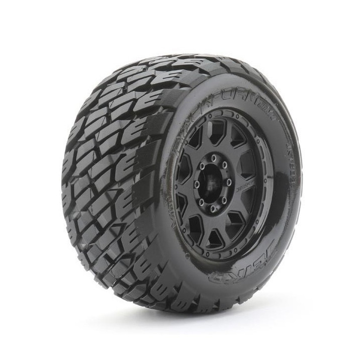 Pneus Extreme Monster Rockform toiles sur jantes 3.8\" 17mm noires Jetko JK1803CB - RSRC
