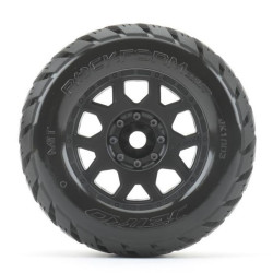 Extreme Tyre Monster Truck Rockform Belted on 3.8" 17mm Black Rims