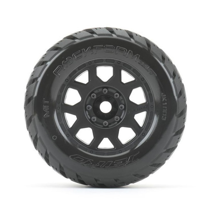 Pneus Extreme Monster Rockform toiles sur jantes 3.8\" 17mm noires Jetko JK1803CB - RSRC