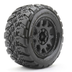 Extreme Tyre Monster Truck King Cobra Belted on 3.8" 17mm Black Rims