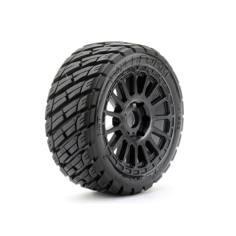 Extreme Tyre 1:8 Buggy Rockform Belted on Black Rim