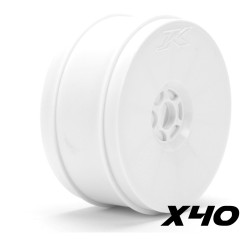 Pack of 40 White 83mm Jetko Dish Wheels (20 pairs) for 1/8 off road