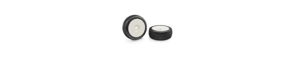 Pneus Matrix Montés/collés sur jantes, prêts à rouler buggy 1/8